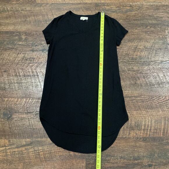 Anthropologie Cloth & Stone Justine Dress Black Rayon Tee Shirt Style Size Small - Picture 7 of 10